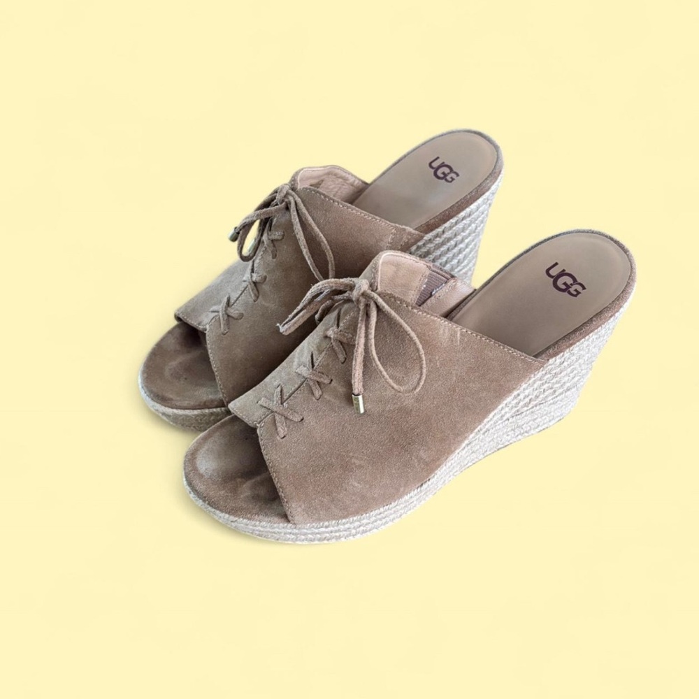 UGG Women's Brown Wedge Sandals